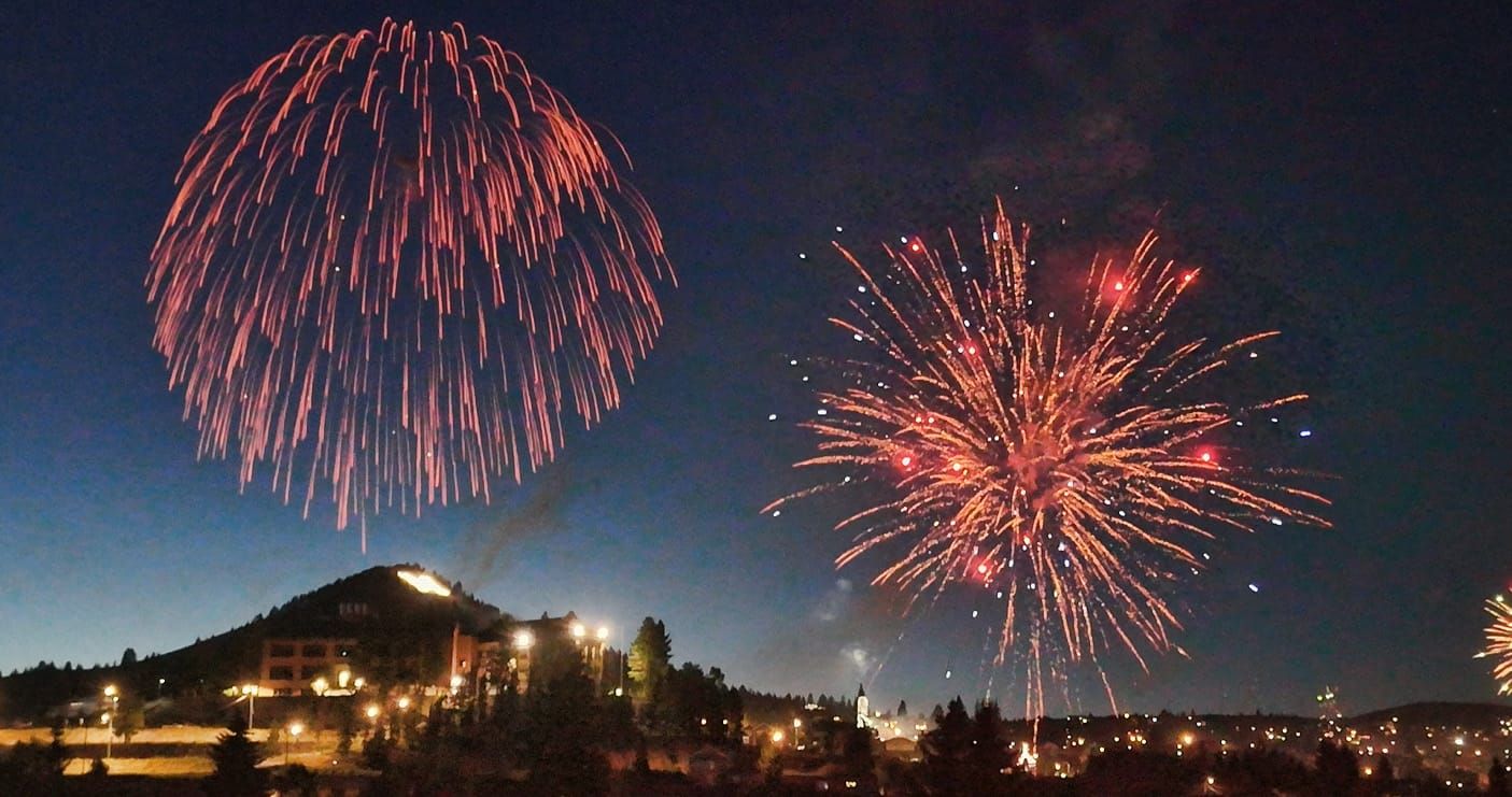 Viewing fireworks from a drone