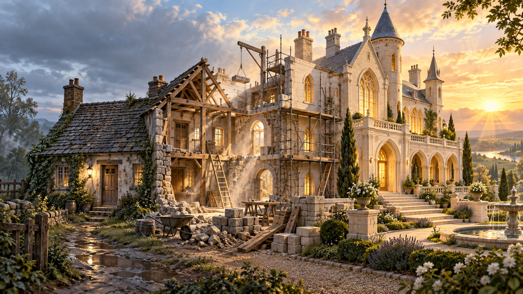 Jesus is building a palace in you to come and live in you Himself