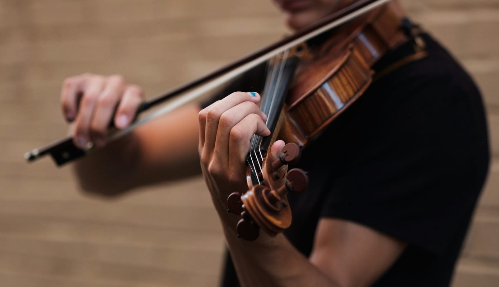 A person playing the violin.