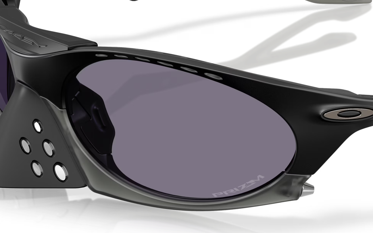 Oakley Plantaris W0OO9437 Prizm Grey Lenses, Matte Black Frame Sunglasses