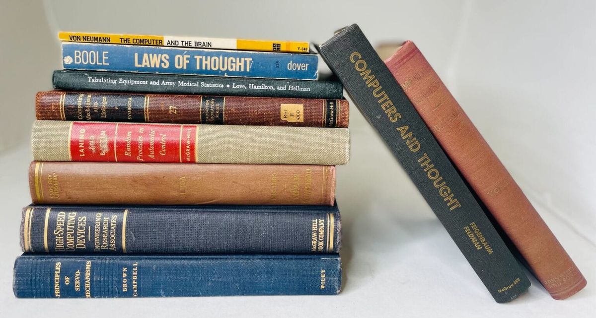 A selection of technical books from the Computer History Museum collection.