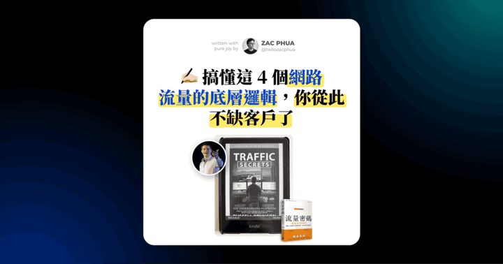 ✍🏼 搞懂這 4 個網路流量的底層邏輯，你從此不缺客戶了