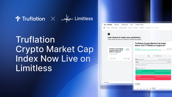 The Truflation Crypto Market Cap Index Goes Live on Limitless Prediction Markets