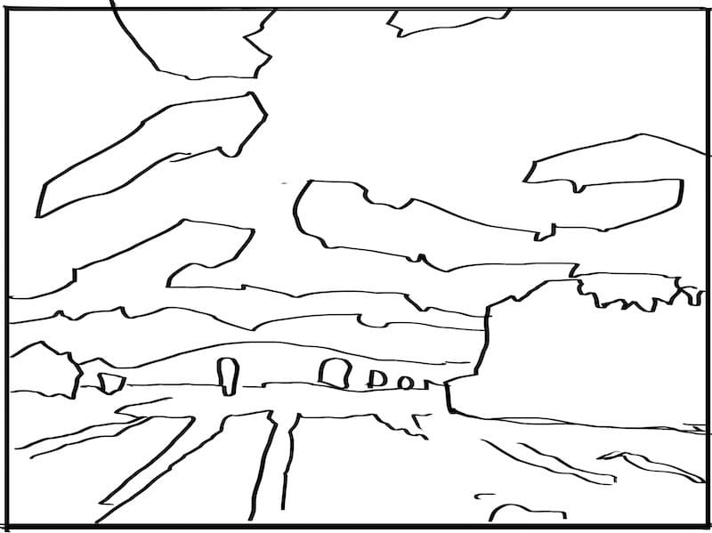 Landscape Design and Composition Sketch