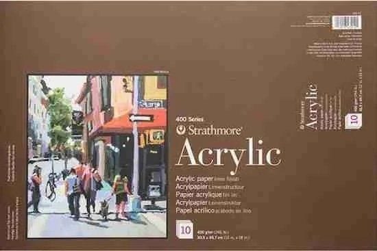 Strathmore 400 Series Acrylic Paper Pad – best paper for acrylic painting, reliable choice for beginners and professionals