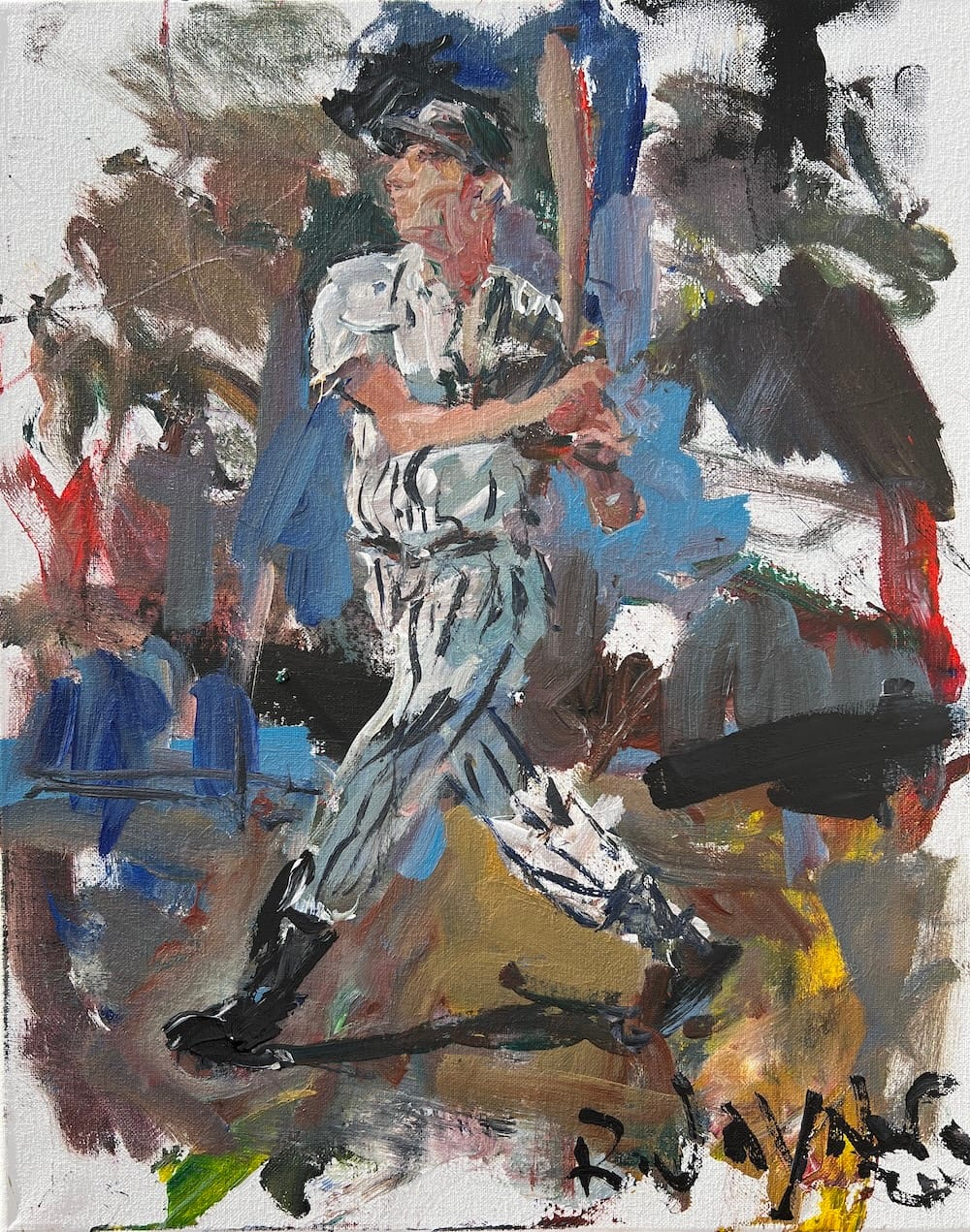 Expressive portrait of Yankees great Joe DiMaggio