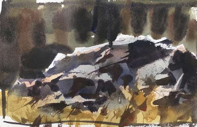 Jagged, rugged field stones with soft transitions and hard shadows