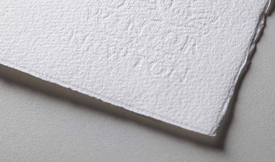 Winsor & Newton Professional watercolor paper, 100% cotton with bright natural white surface.