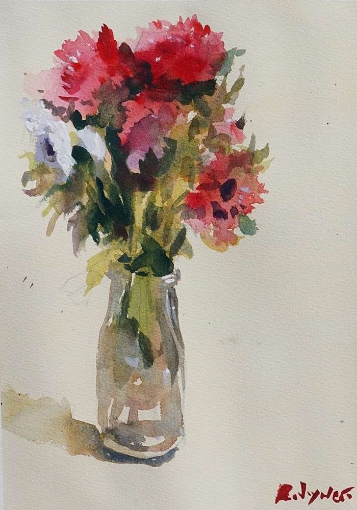 How to Paint wet-in-wet Flowers with Watercolors