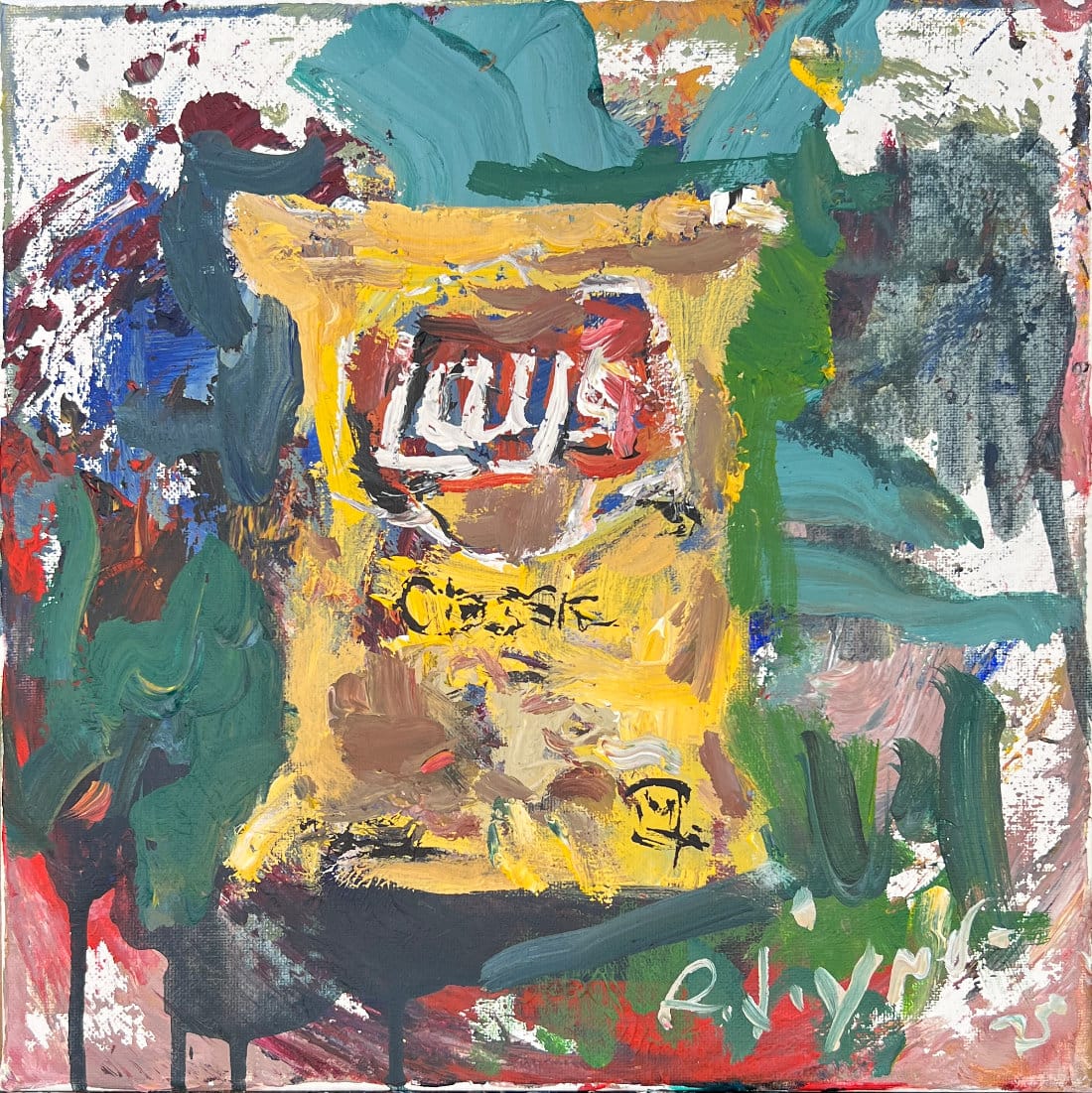 Culinary Artwork with bag of Lays potato chips