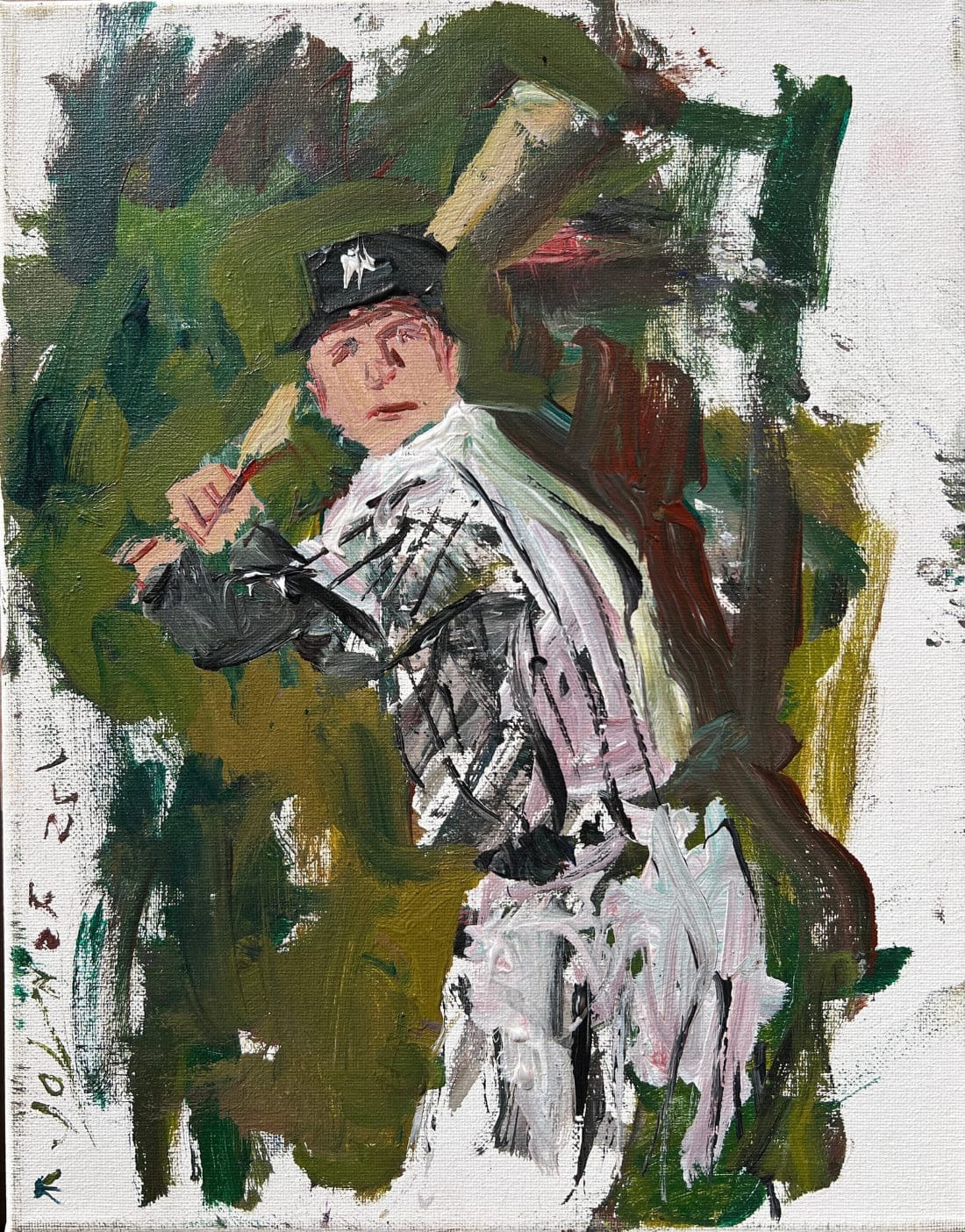 Baseball wall art featuring Yankees legend Mickey Mantle