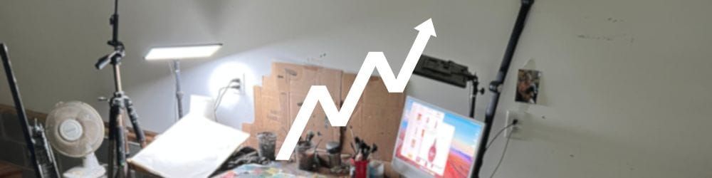 The art chart - hero image with stock symbol