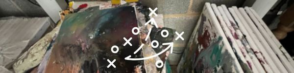 Original Green Bay Packers Art - hero image with studio background and X's and O's symbol
