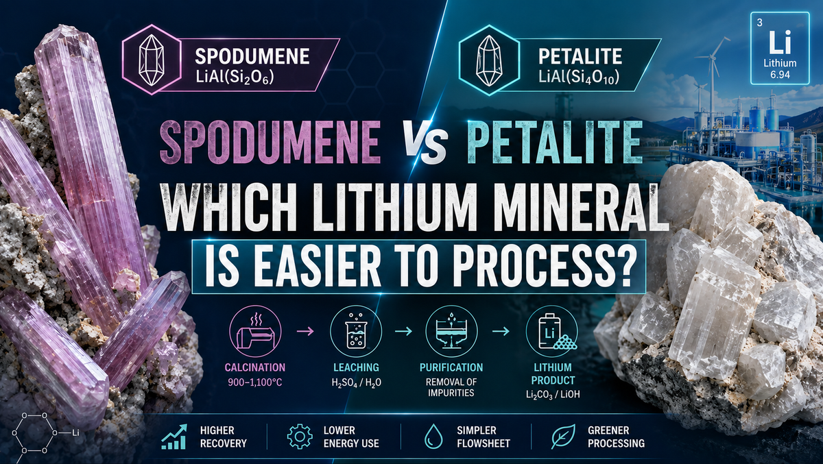 Spodumene vs Petalite: Which Lithium Mineral is Easier to Process?