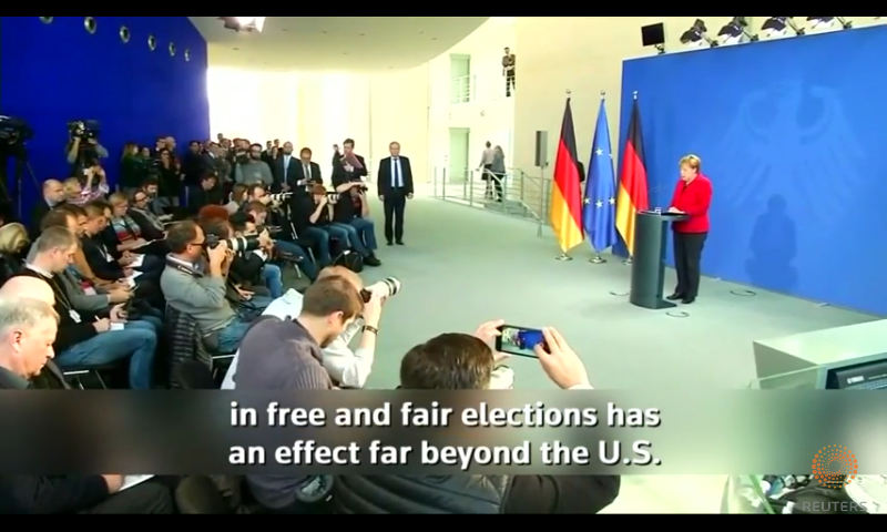 Angela Merket statement to Trump is loaded