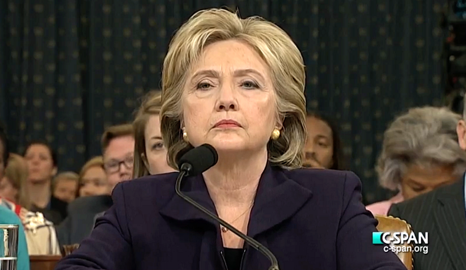 Hillary Clinton during Benghazi hearings.