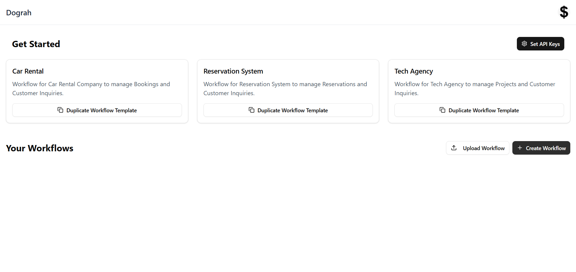 Dograh Workflow Builder (Create Workflow Interface)