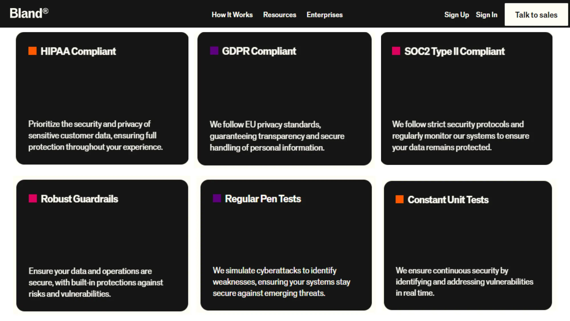 Bland AI Security and Compliance