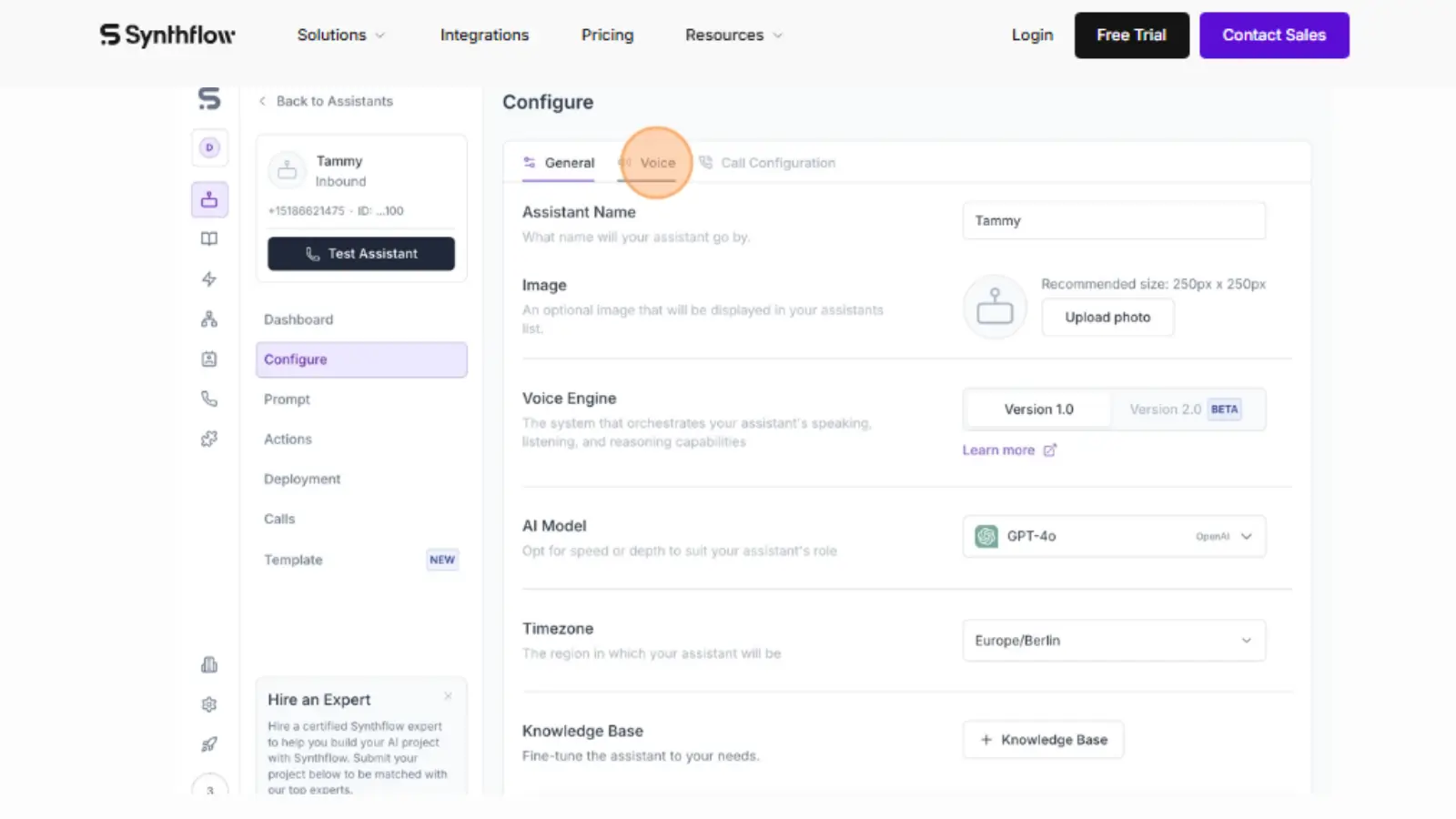 Synthflow Voice Quality and Latency
