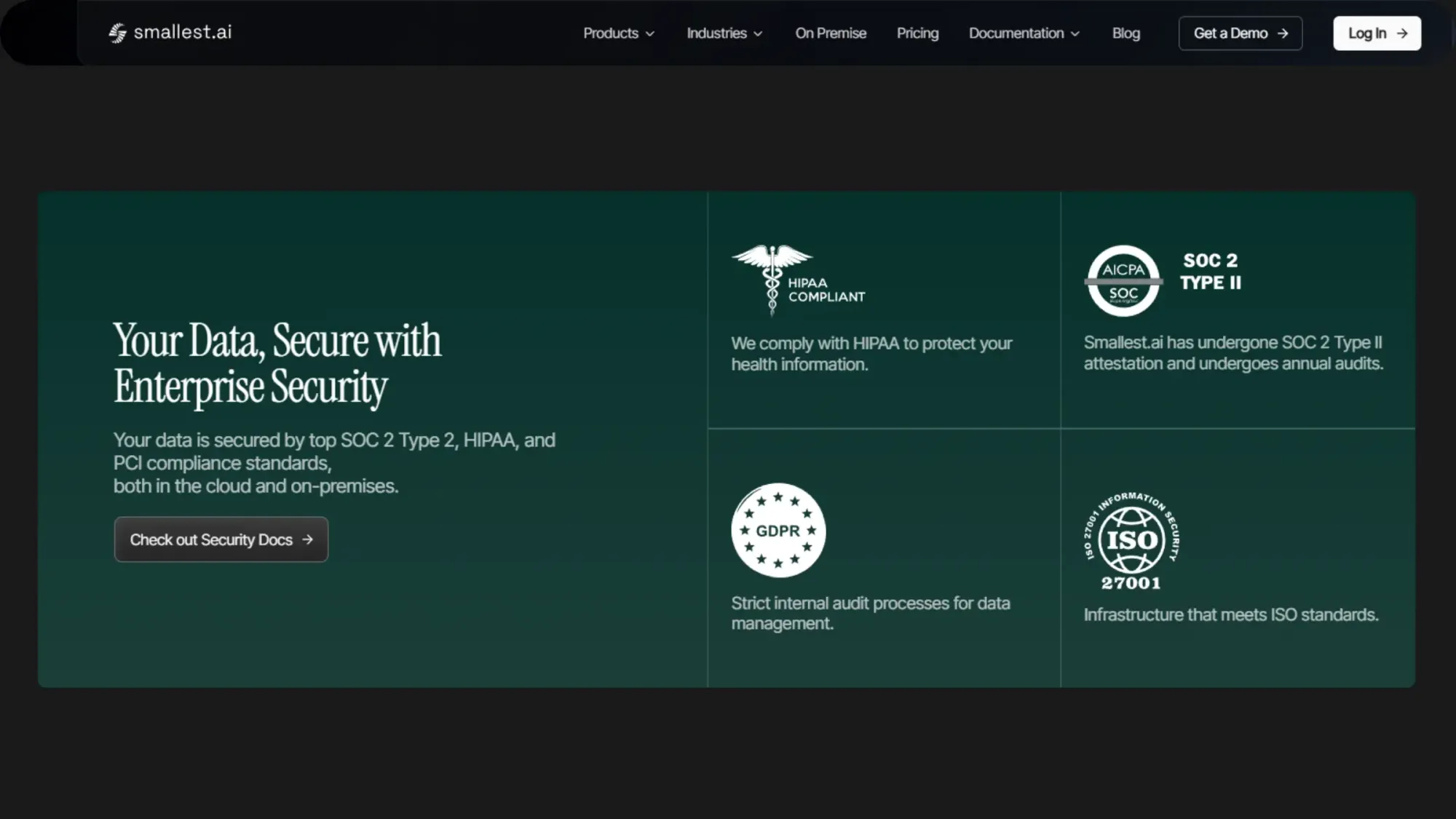 Smallest AI Security and Compliance