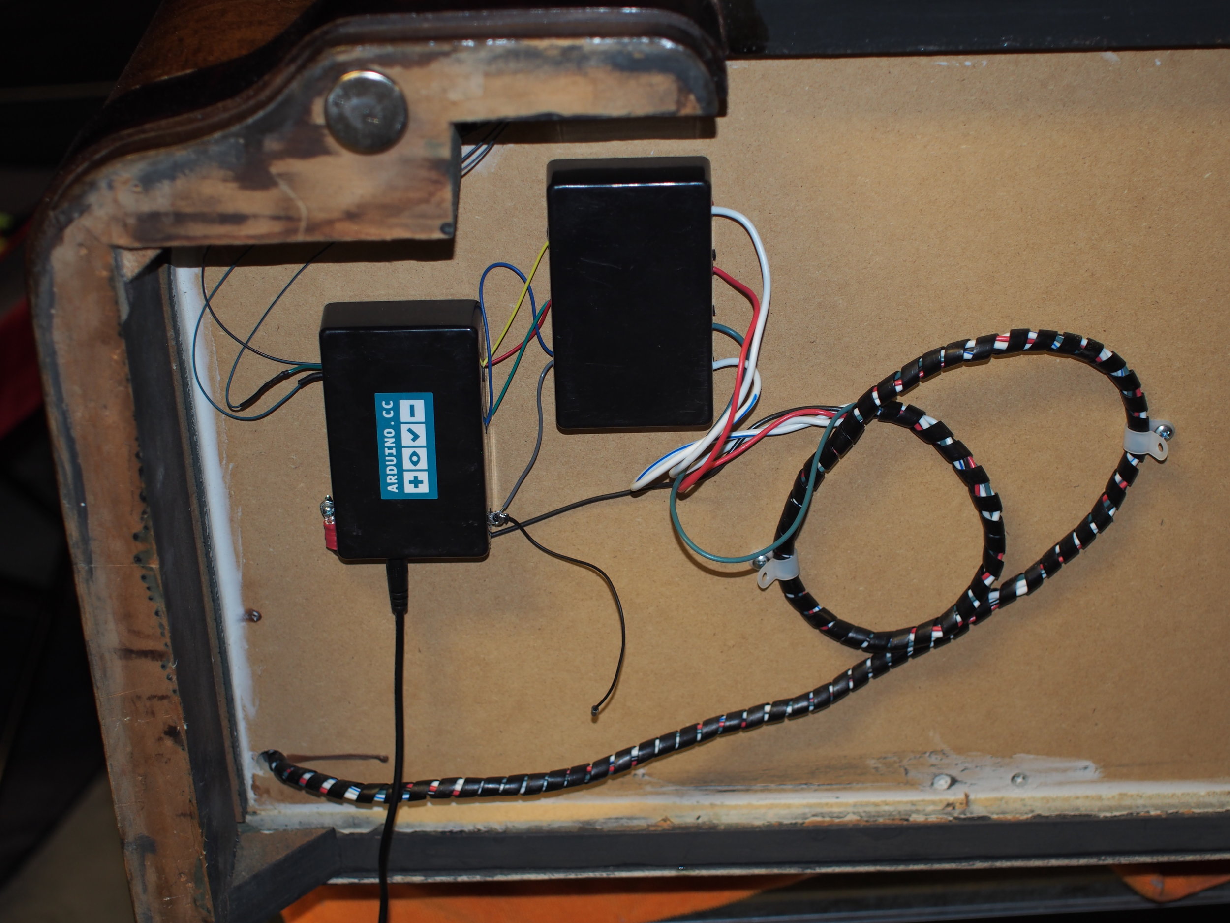 Everything all put together. Can you tell I'm not a cable-layout purist?