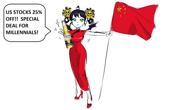 Corona-chan puts stocks on sale