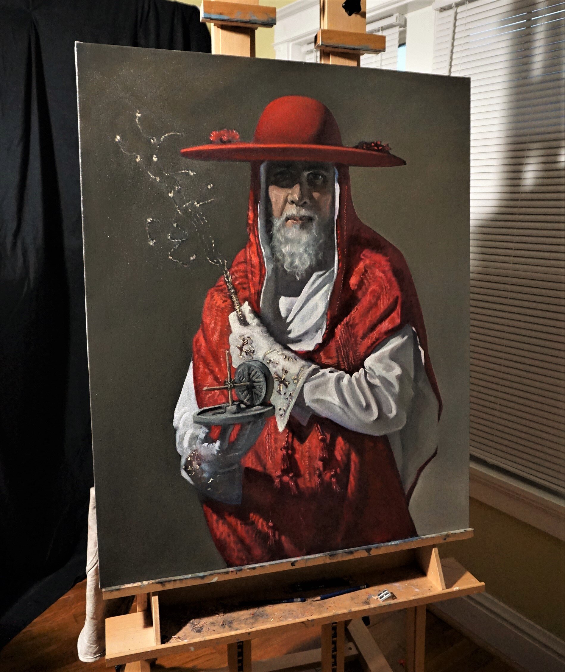 St. Peter Damian, oil on canvas, 32 x 40 inches. Gwyneth Thompson-Briggs, 2021.