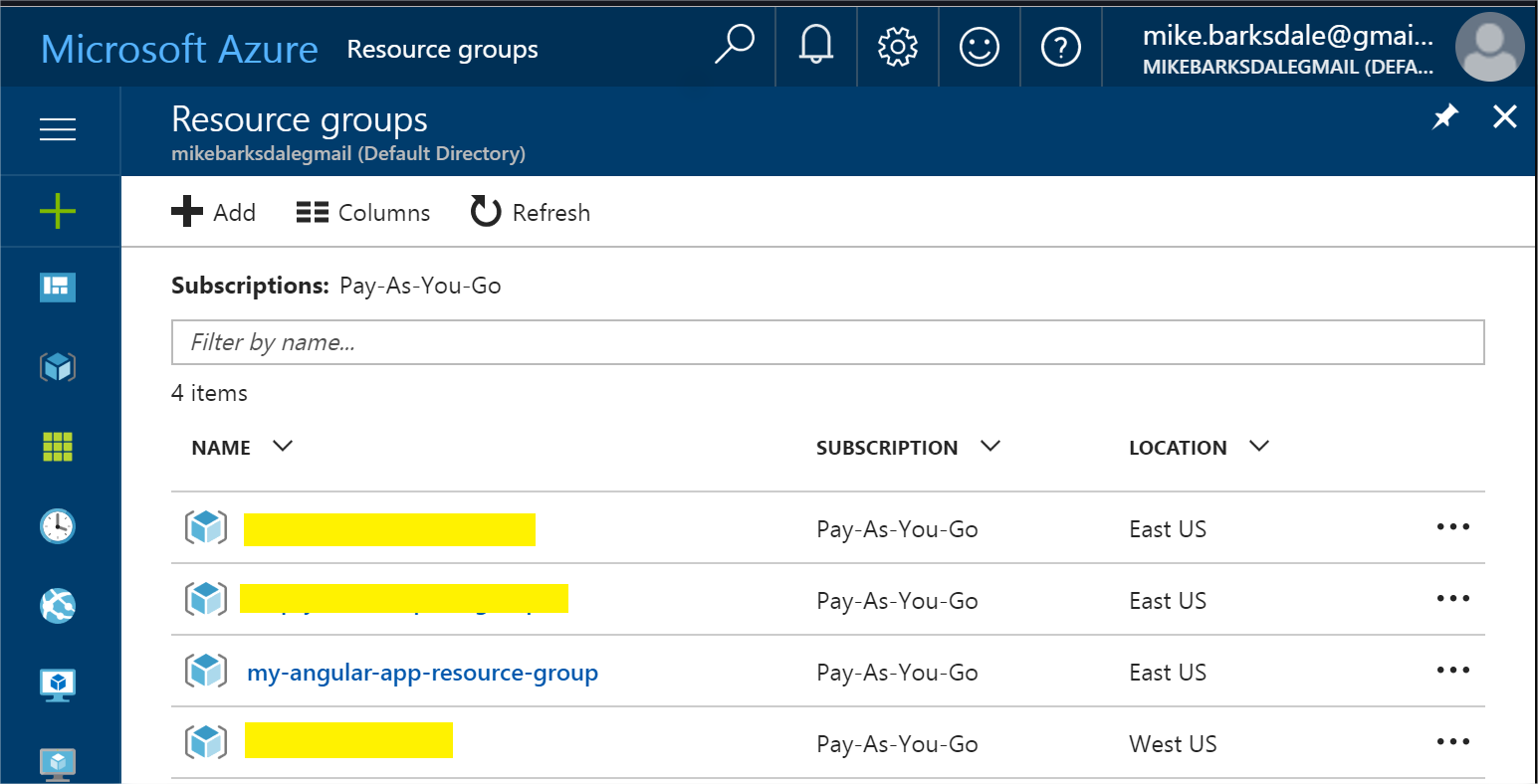 resource-group-azure-portal