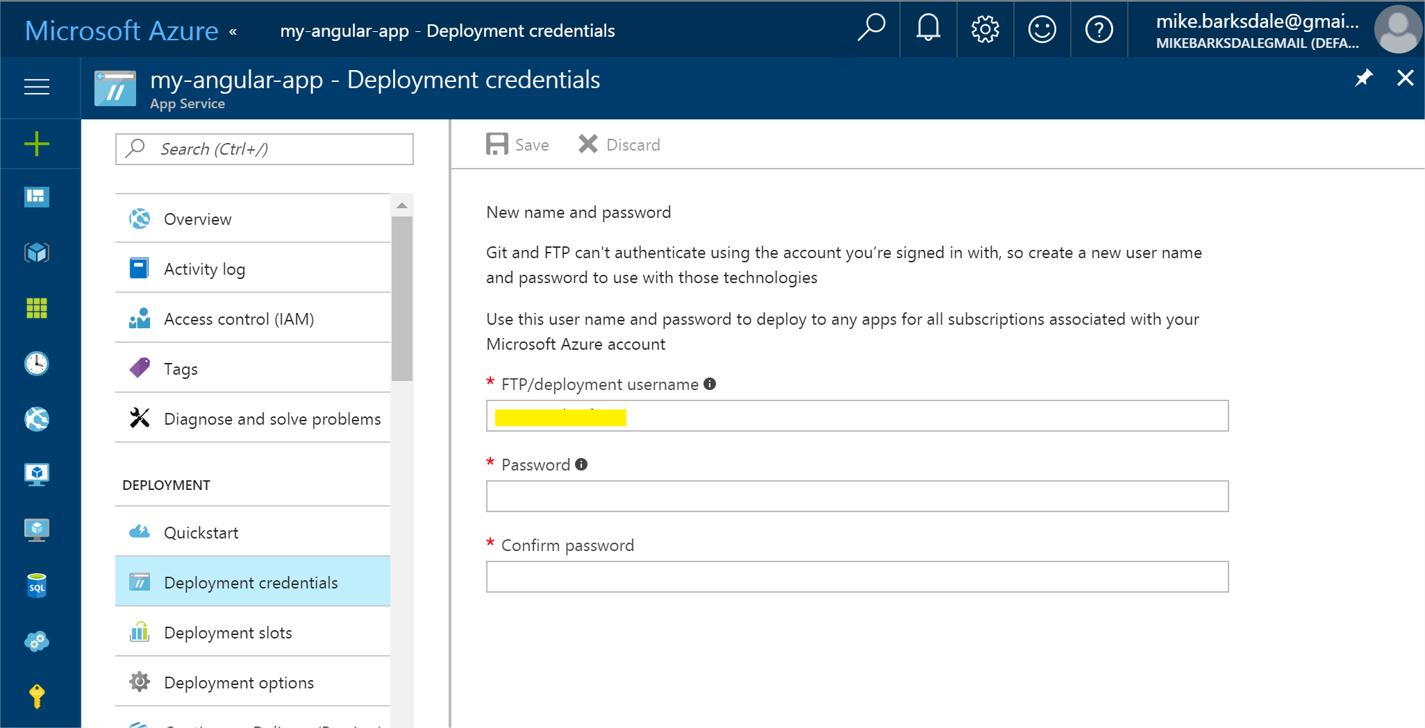 azure-deployment-credentials