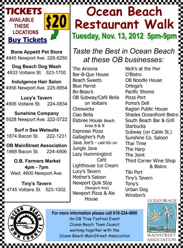 OB Restaurant Walk 2012
