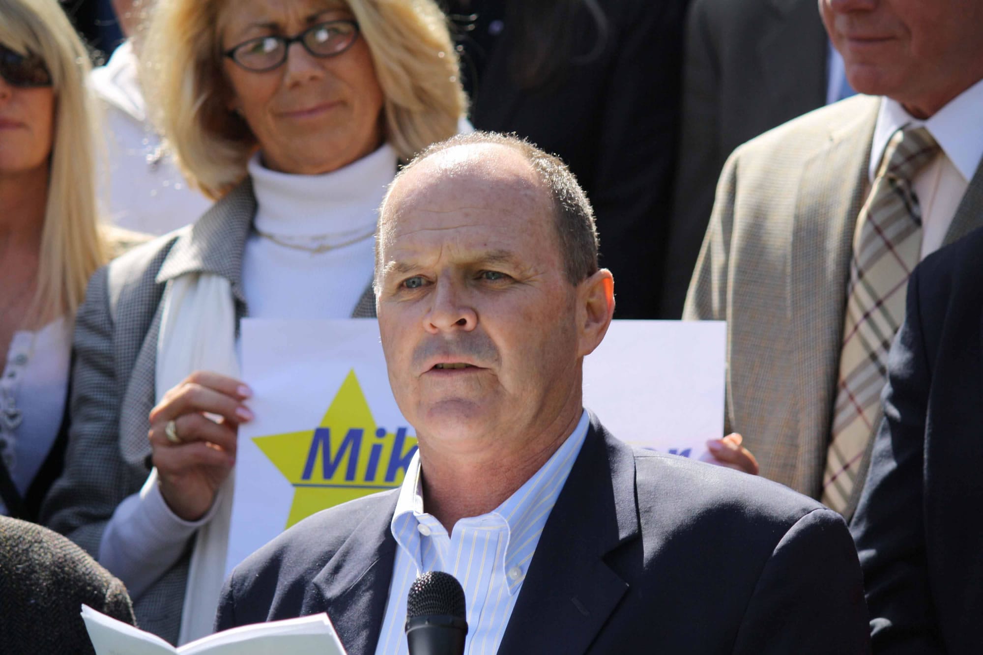 Mike Stoker faces Hannah-Beth Jackson