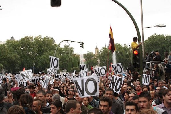 protest in madrid