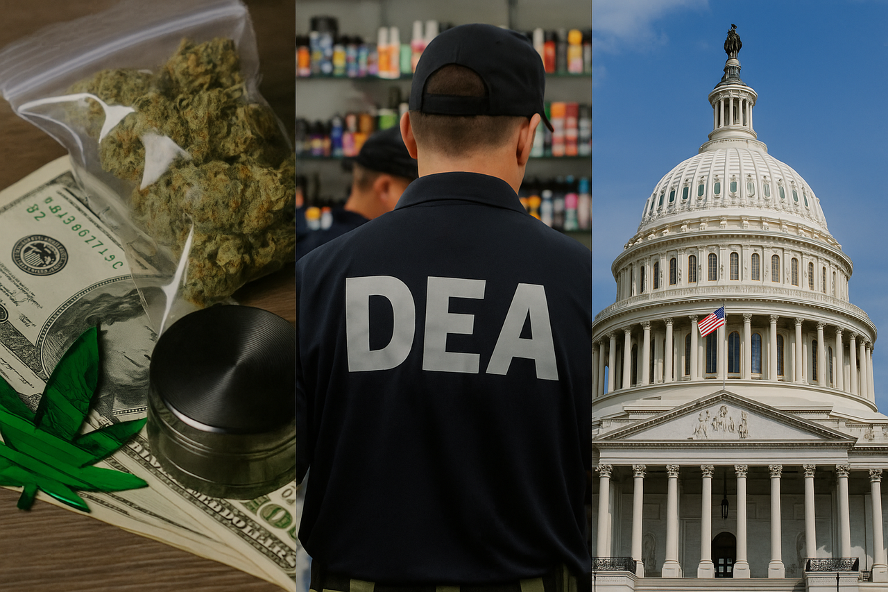 California Cuts Cannabis Taxes as DEA Targets Vapes and Congress Tries to Block Rescheduling