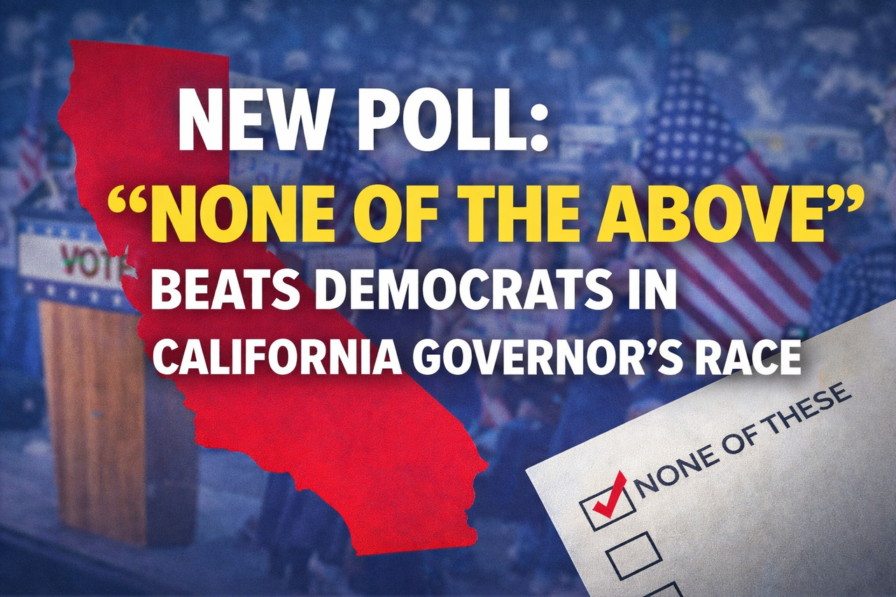 NEW POLL: California Governor’s Race Sees “None of the Above” Beat the Entire Democratic Field