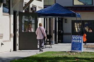 California voter headed to vote