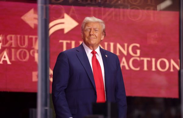 Donald Trump at Turning Point Action. 