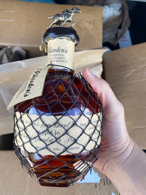 Hi, this is Scott, barging in to add this image of a bottle of Blanton's that I departed my office like it was on fire to go buy after receiving a text message report of it being on shelves at a local liquor store. Does this make me a tater? It's okay, I've been called worse. (I would not have offered to buy the box, FWIW.)
