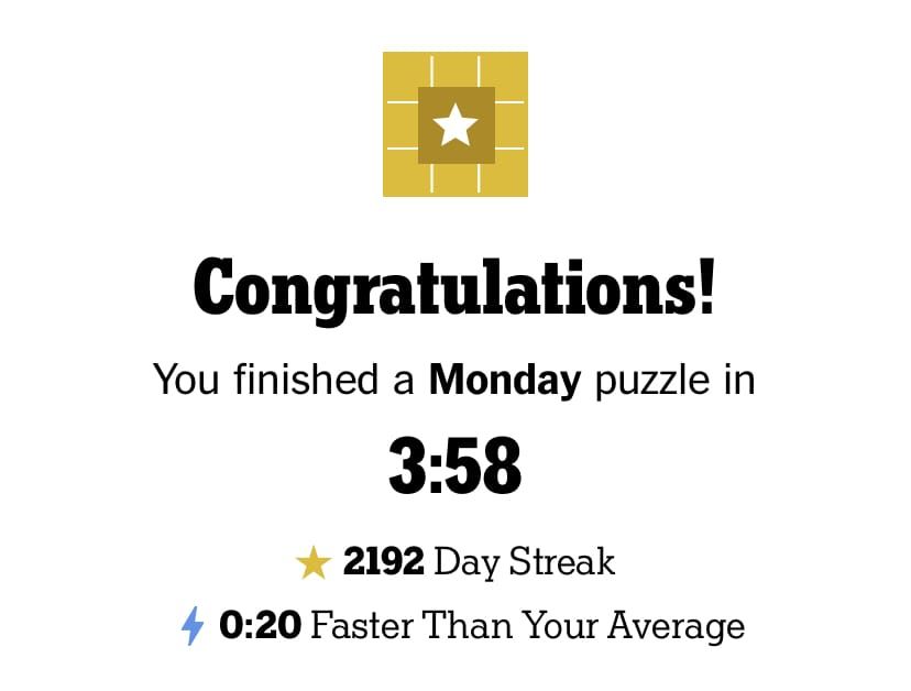 I Have Completed The New York Times Crossword Puzzle Every Day For Six Years Straight and I Have Learned Absolutely Nothing