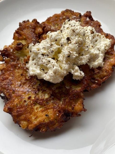 RECIPE: Cacio e Pepe Zucchini Fritters
