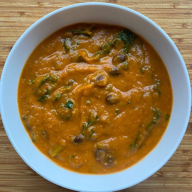 RECIPE: Sweet Potato, Kale, Mushroom & Black Bean Soup