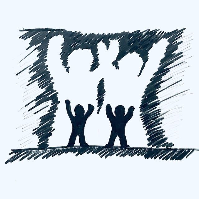 Giants in the nighttime