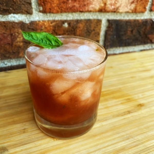 COCKTAIL: Strawberry-Balsamic Bourbon Basil Smash
