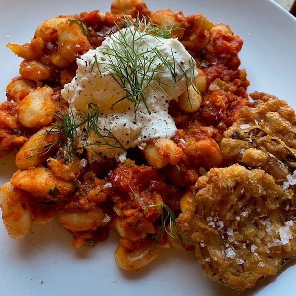 RECIPE: Gigantes with ‘Nduja, Burrata and Fennel