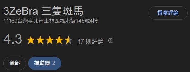 3ZeBra 三隻斑馬評價