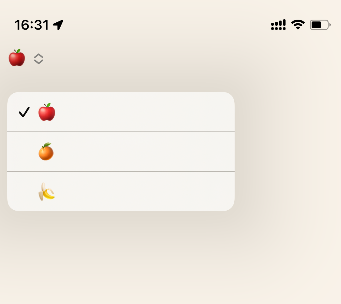ネイティブフォーム要素のレンダリング結果