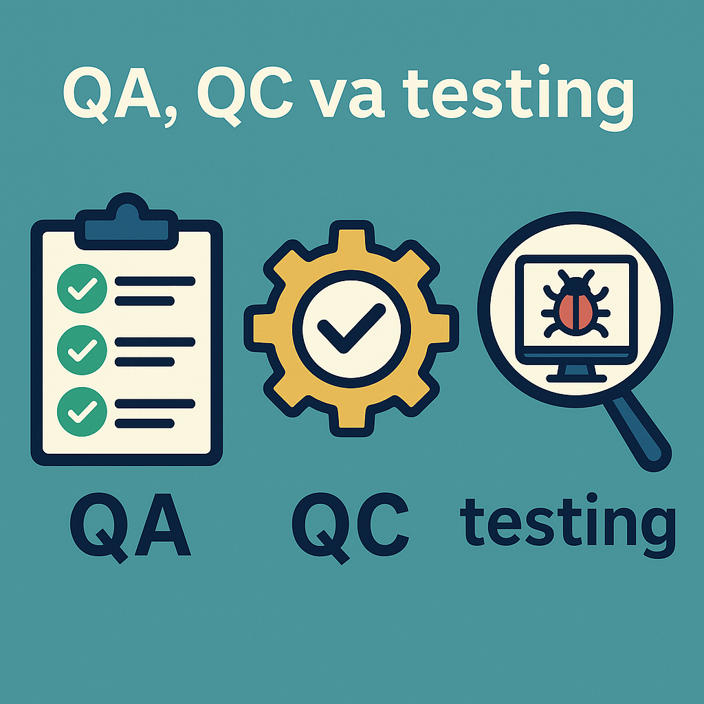 QA, QC va Testing o‘rtasidagi farq: Hayotiy misollar bilan tushuntirish