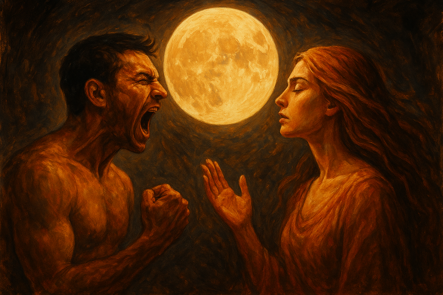 Sveta jeza pod lunino svetlobo