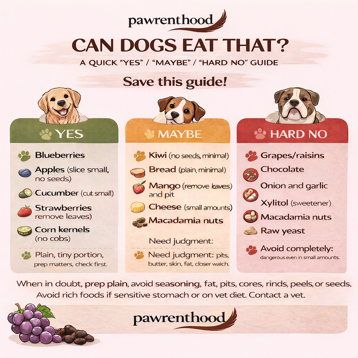 What can dogs eat infographic