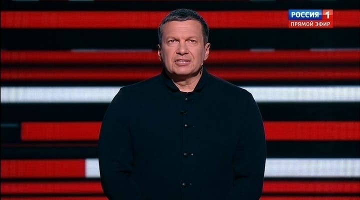 Evening with Vladimir Solovyov — a shot from his TV programme