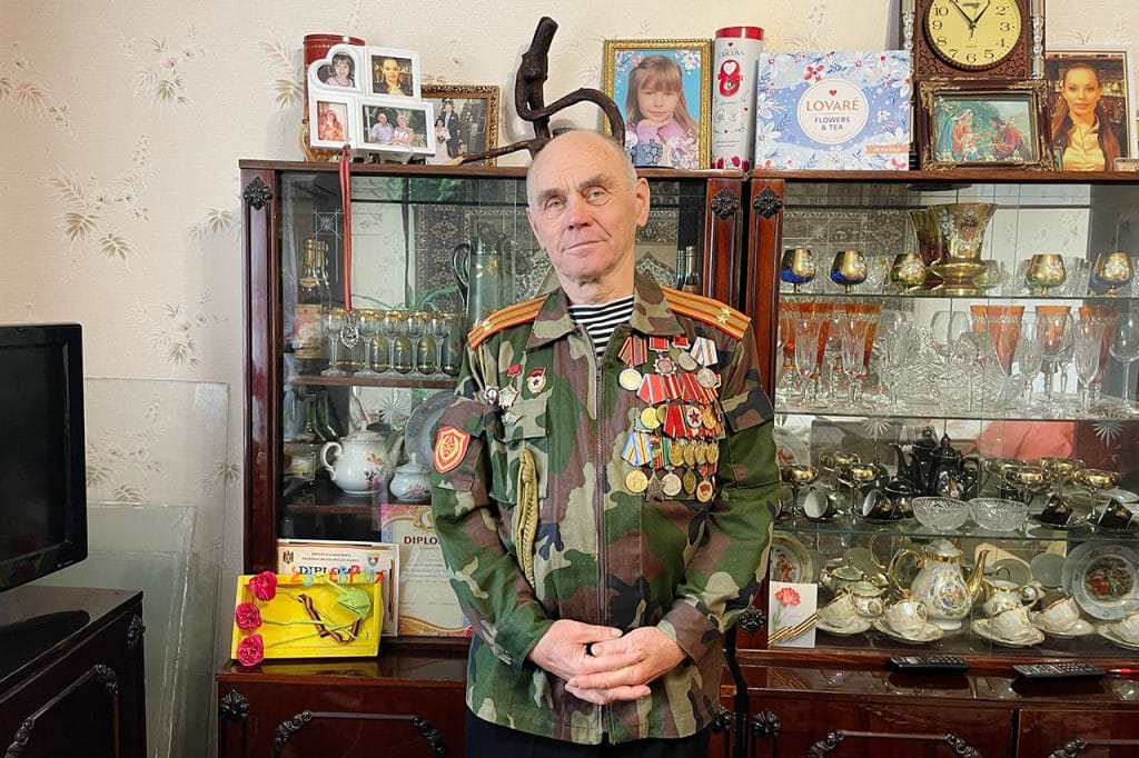 Vladimir Golovashov in his Tiraspol apartment, Transnistria